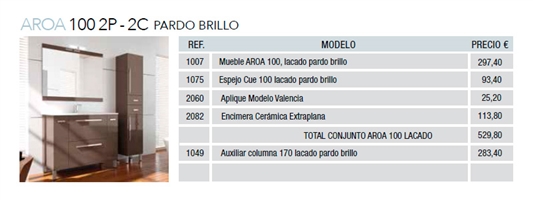 AROA 100 2P - 2C PARDO BRILLO