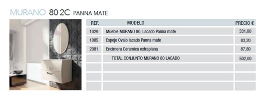 MURANO 80 2C PANNA MATE