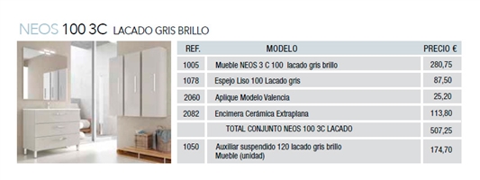 NEOS 100 3C LACADO GRIS BRILLO