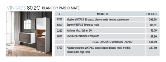 VINTASS 80 2C BLANCO Y PARDO MATE