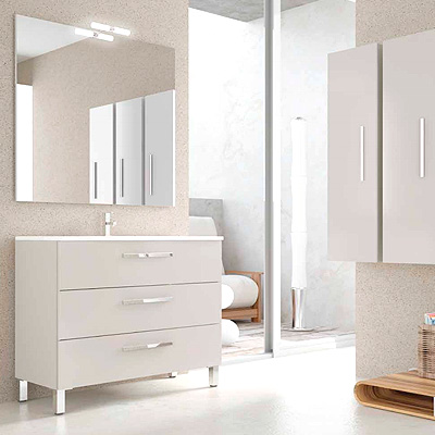 Mueble de Baño Neos lacado brillo gris